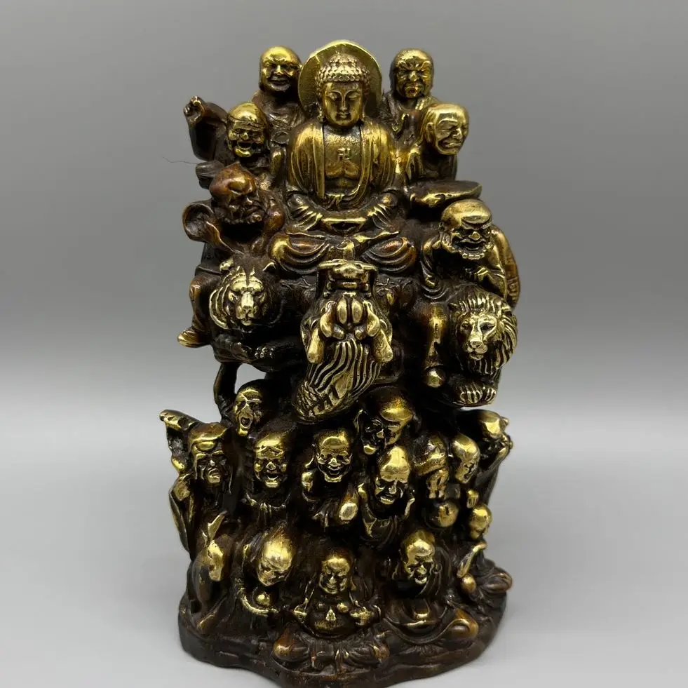 

Collect Chinese Elaboration Brass Auspicious Lucky Wealth “Buddha ” Metal Crafts Home Decoration