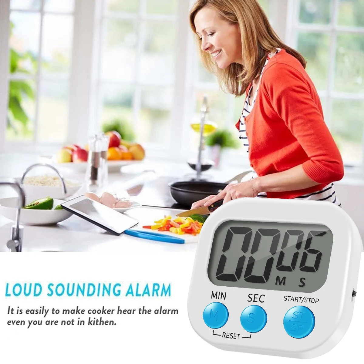 

Кухонный таймер для приготовления пищи многоразовый магнитный кухонный таймер обратного отсчета большой дисплей для приготовления пищи о...
