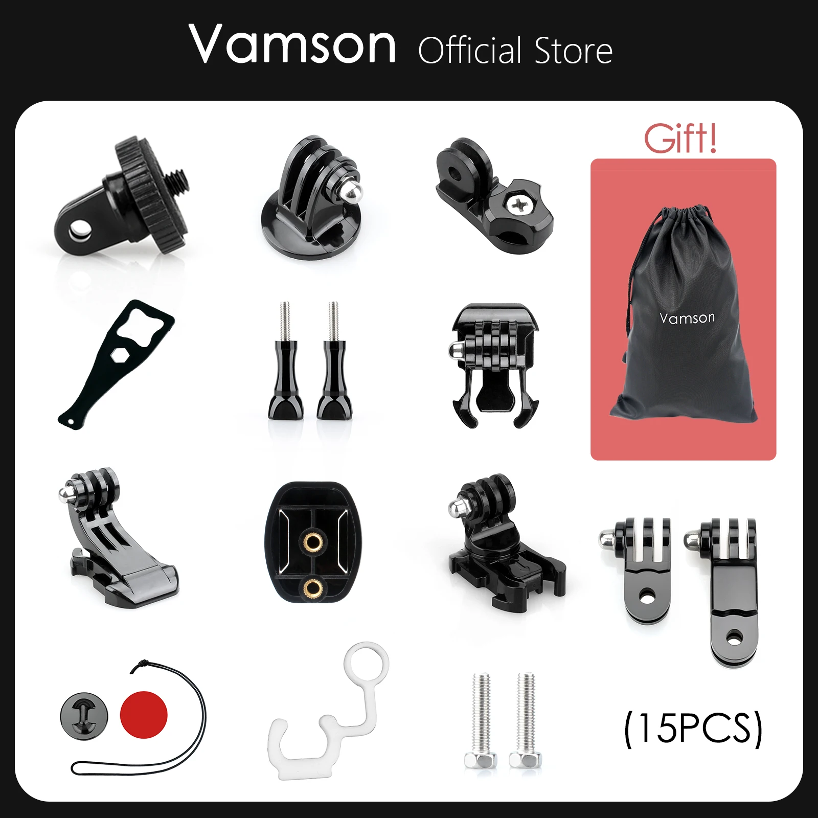 

Vamson for GoPro Accessories Motion Camera 360°Rotating Base Tripod Mount 1/4 Screw for GoPro Hero 10 9 for Insta360 Accessories