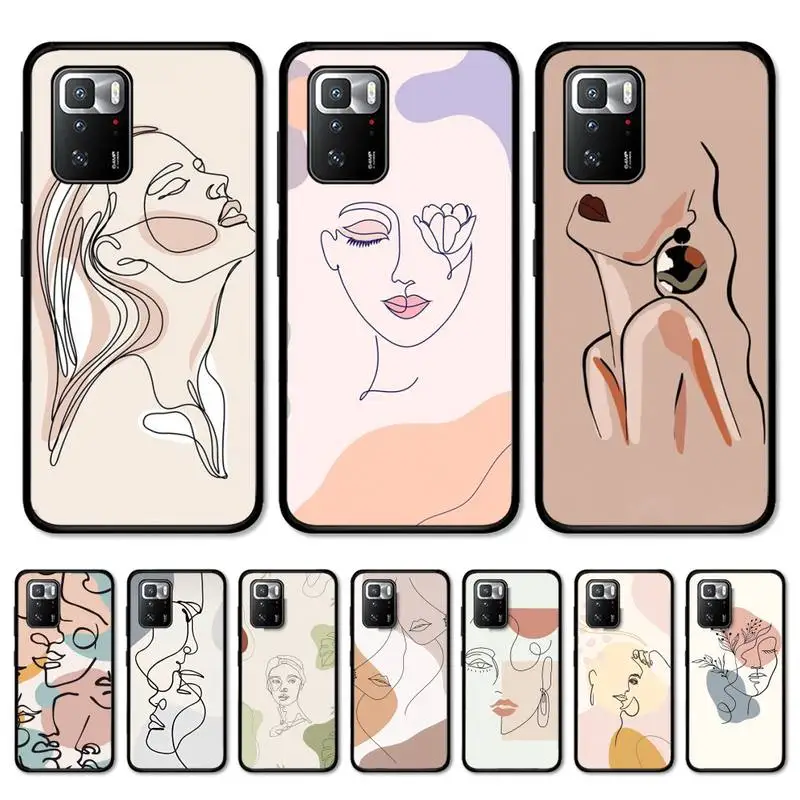 

Abstract Line Women Phone Case for Redmi 5 6 7 8 9 A 5plus K20 4X S2 GO 6 K30 pro