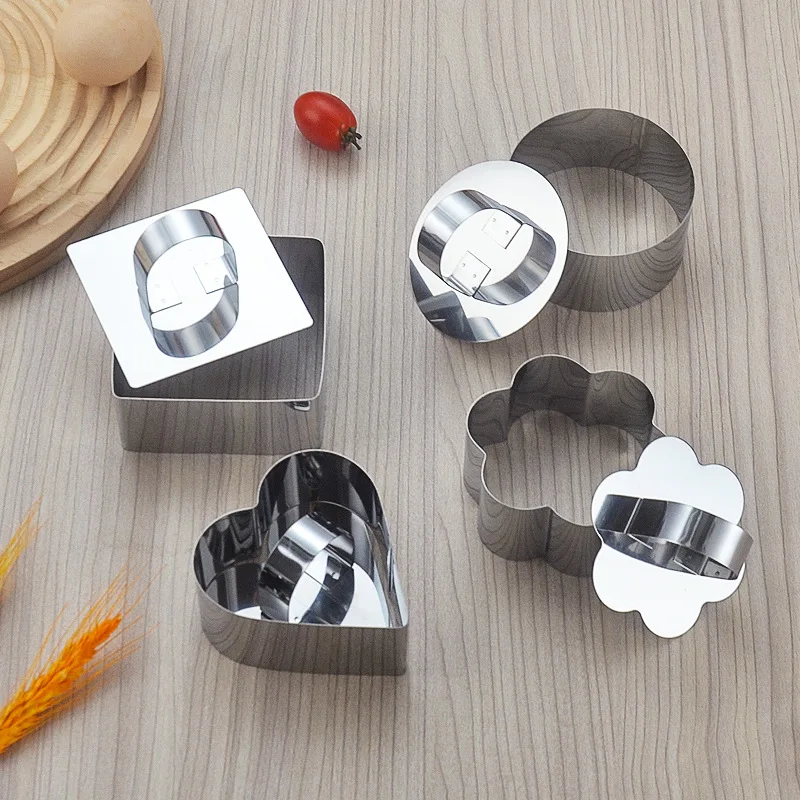 

Stainless Steel 3D Round Cake Molds for DIY Bakeware Cake Molds Cupcake Mold Salad Ring Cake Decorting Tools Dessert Die Mousse