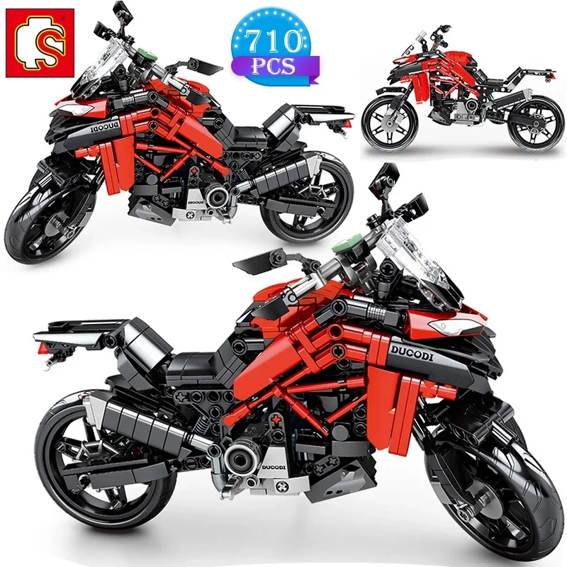 

SEMBO гоночный мотоцикл техническая концепция знаменитая городская техника локомотивная сборка модель Детский комплект строительные блоки ...