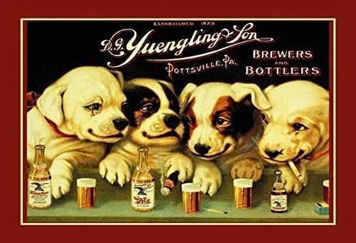 Yuengling & Son Ale and Beer Dogs винтажные металлические знаки на заказ 8x12 in Bar Cafe Yard Signs House