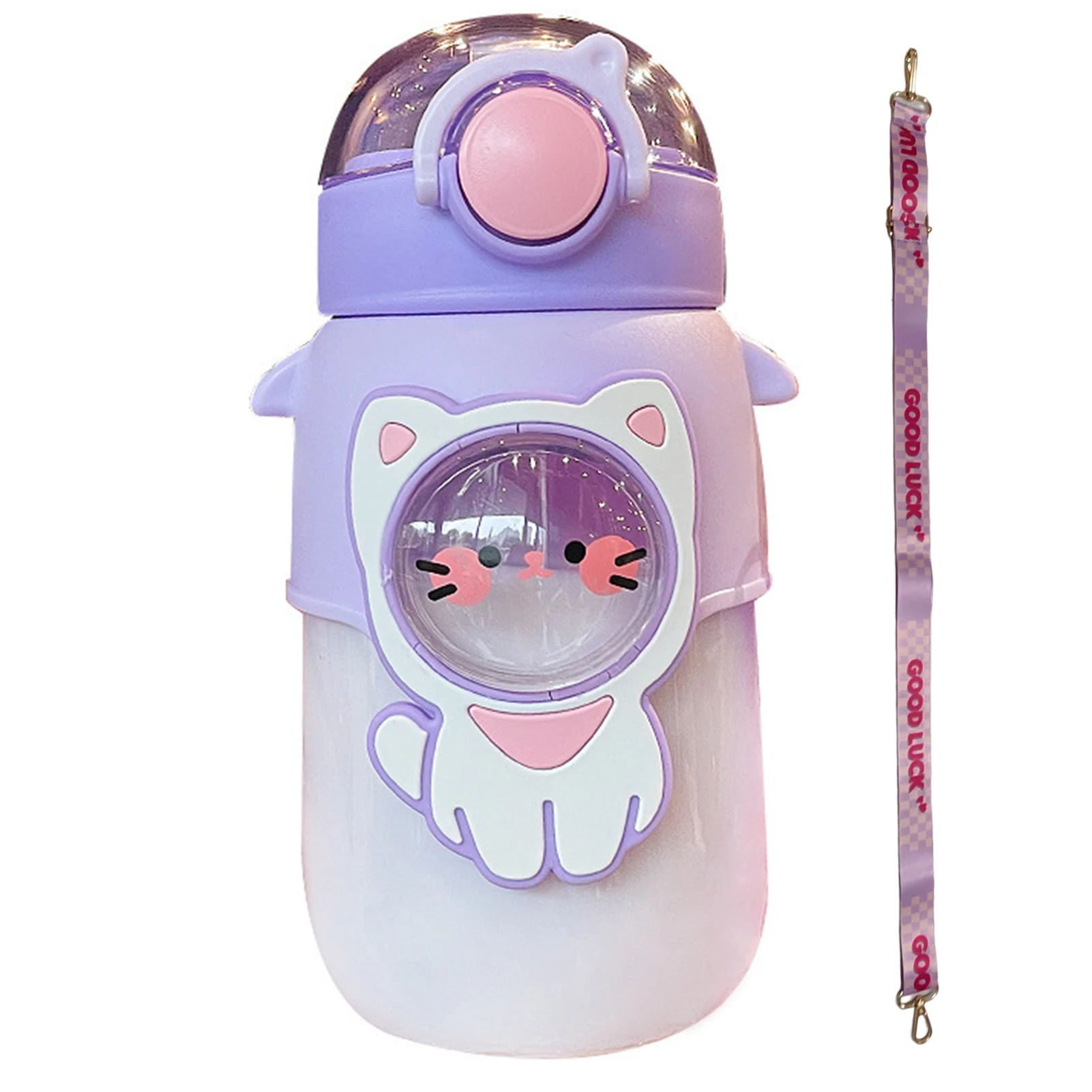 S Travel School Silicone Straw Removable Strap Outdoor Sport