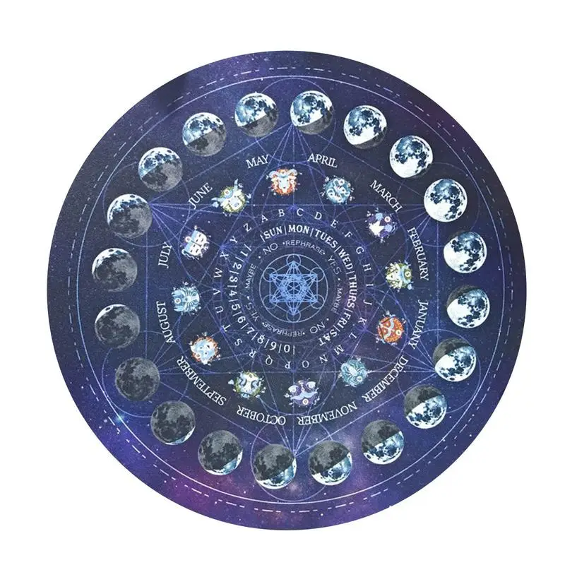 

Altar Tarot Card Tablecloth Altar Tarot Card Cloth Starry Sky Rubber Pad For Divination Round Starry Sky Alphanumeric Tablecloth