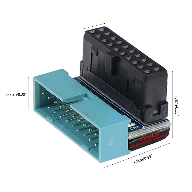 

USB3.0 19/20pin штекер-гнездо удлинитель адаптер вверх вниз Угловой 90 градусов для настольного ПК материнская плата Прямая поставка