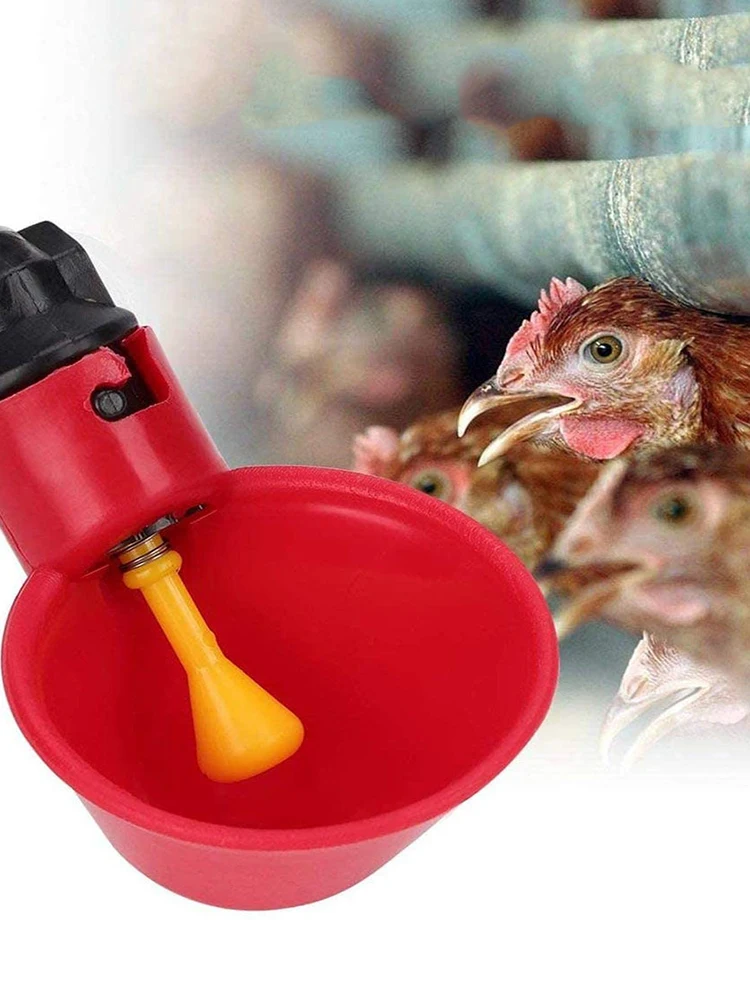 

Automatic Chicken Water Cup Waterer Bowl Kit Farm Coop Poultry Drinking Water Feeder for Bird Chick Duck Goose Turkey Quail Coop