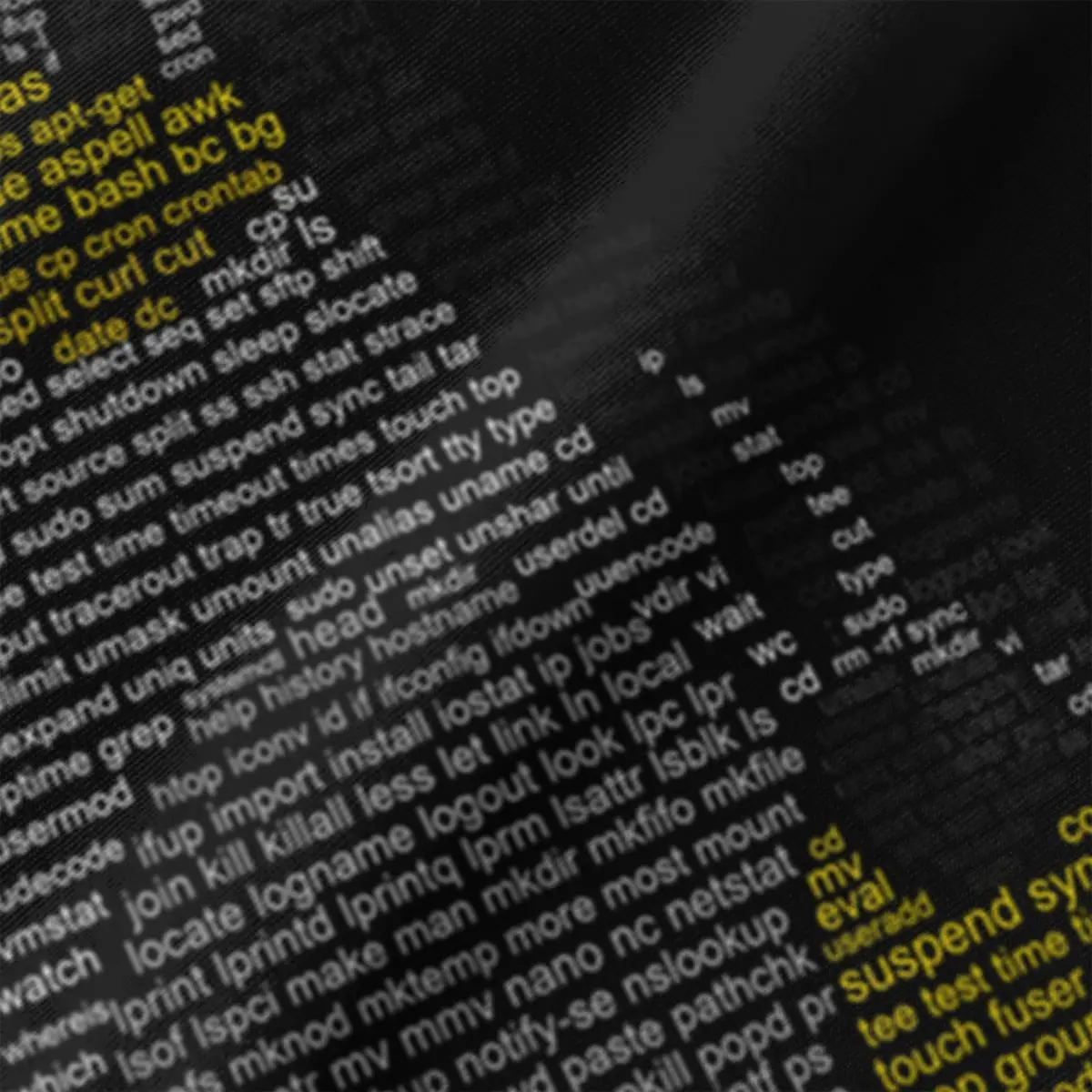 White Linux Tux - Commands Tees Shirt Men's 4XL Short Sleeved Pure Cotton Black O-neck Tee