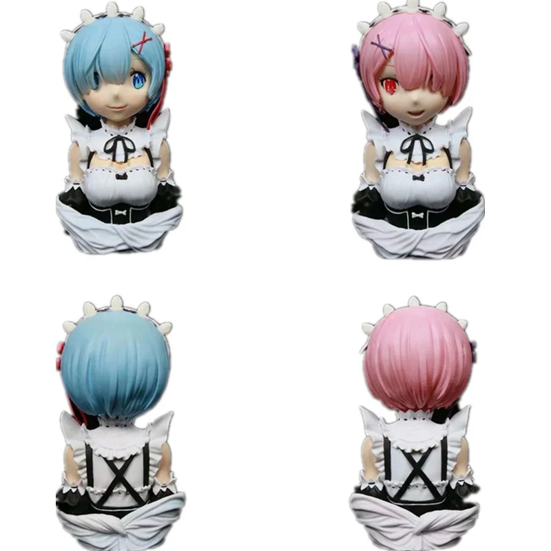 

17cm Re:Life in a different world from zero Ram Rem Anime Figures Half Body Model Statue Action Figure Normal Ver. PVC Model Toy