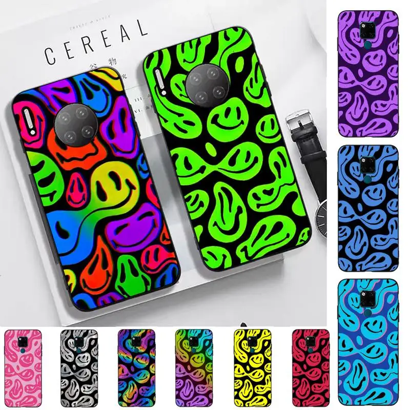 

Cute Funny Trippy Smiley Face Phone Case for Huawei Mate 20 10 9 40 30 lite pro X Nova 2 3i 7se