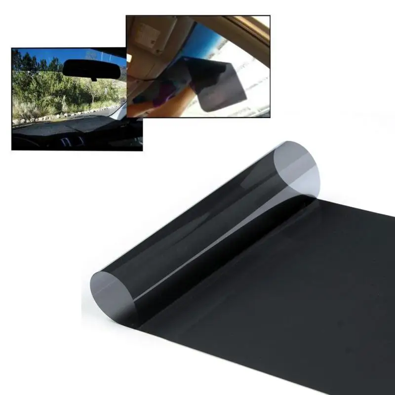 

Black 20cm x 150cm Car Window Solar Protection Film Windshield Sun Shade Auto Window Car Stickers 99 % Anti-UV rate Goggles