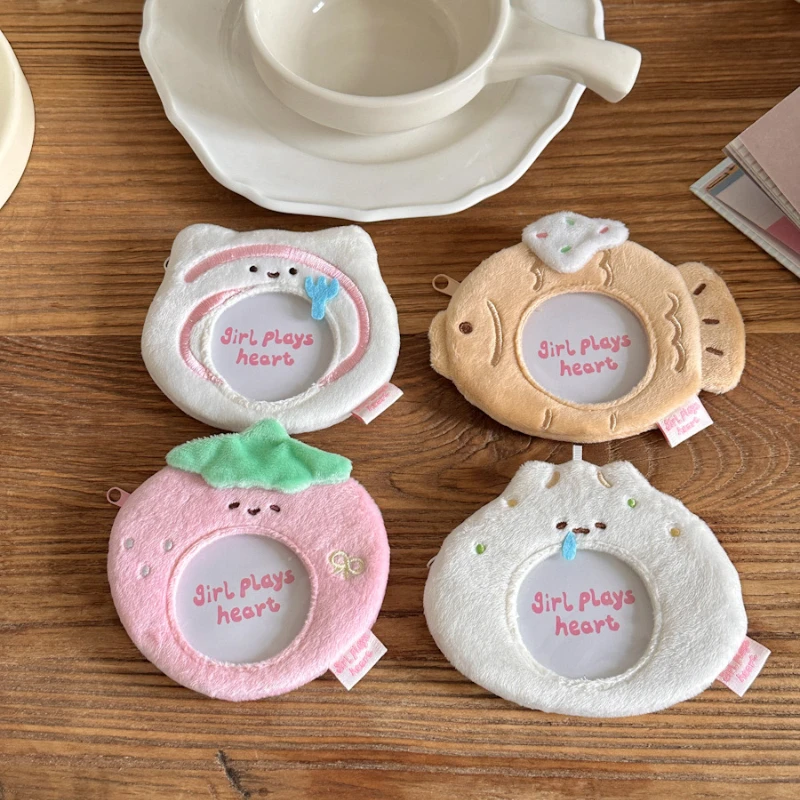 Фото Милые плюшевые сумки-органайзеры Kawaii Pudding Pins в японском стиле для хранения, с изображением животных и мультяшных аниме-персонажей, защитные чехлы для кукол, новинка 2026 года №4