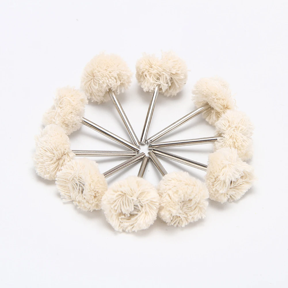 

5pcs 3×25mm Wool Polishing Brush Grinding Buffing Wheel Rotary Tools Accessories For Grinders Polishing Metal Jade Gem