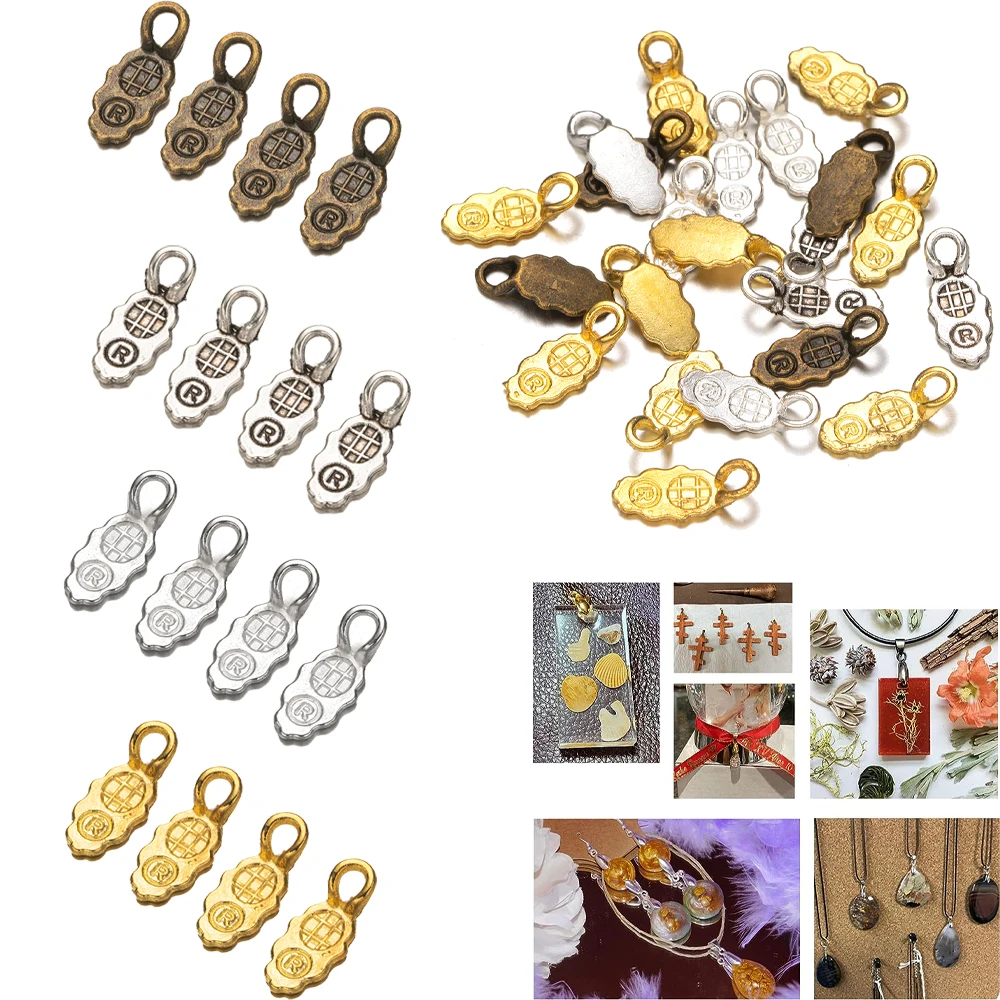 

20-50Pcs Tibetan Style Alloy Heart Flat Pad Glue Pendant Charms Connector Hanger DIY Earring Necklace Jewelry Making Crafts