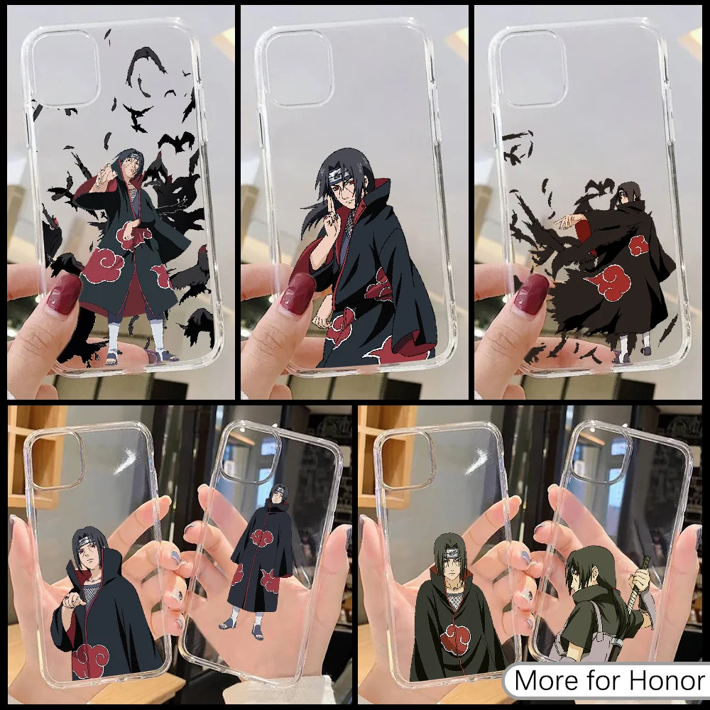 

Uchiha Itachi Naruto Akatsuki Phone Case For Huawei Honor 6 7 8 9 10 10i 20 A C X Lite Pro Play transparent trend cover 3D Etui