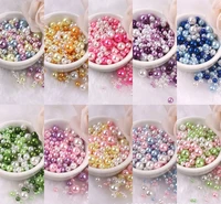 mixed colour 3 8mm plastic pearl beads with holes for assortment pearls beading diy craft necklaces bracelets jewelry making