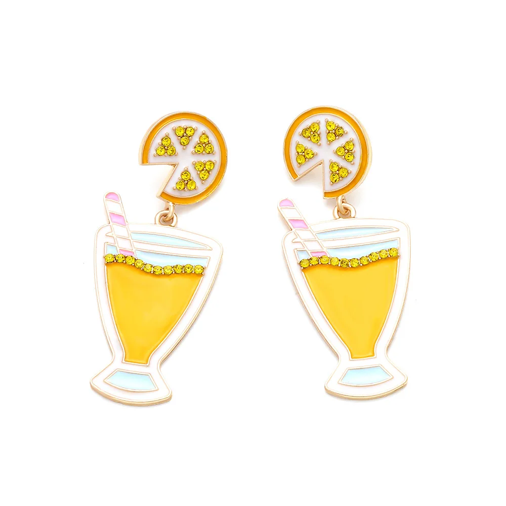 Серьги-кекалы для вина из преувеличенного сплава с лимонным соком