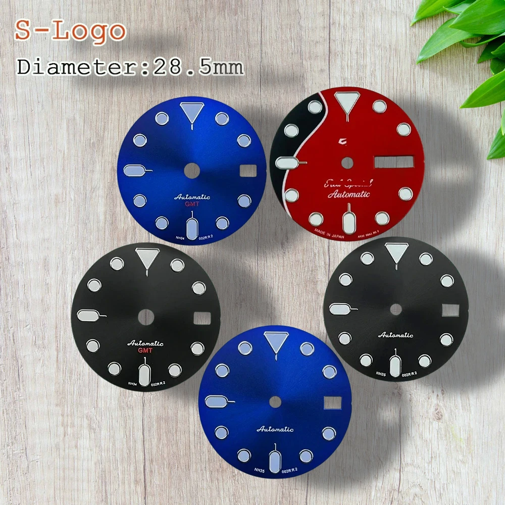 Esfera NH36 con logotipo SS de 28 5 мм esfera Graffiti skx007 совместимый с movimiento japonés NH35/NH36/4R аксессуары m