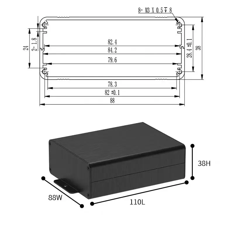 

Алюминиевые корпуса для печатных плат