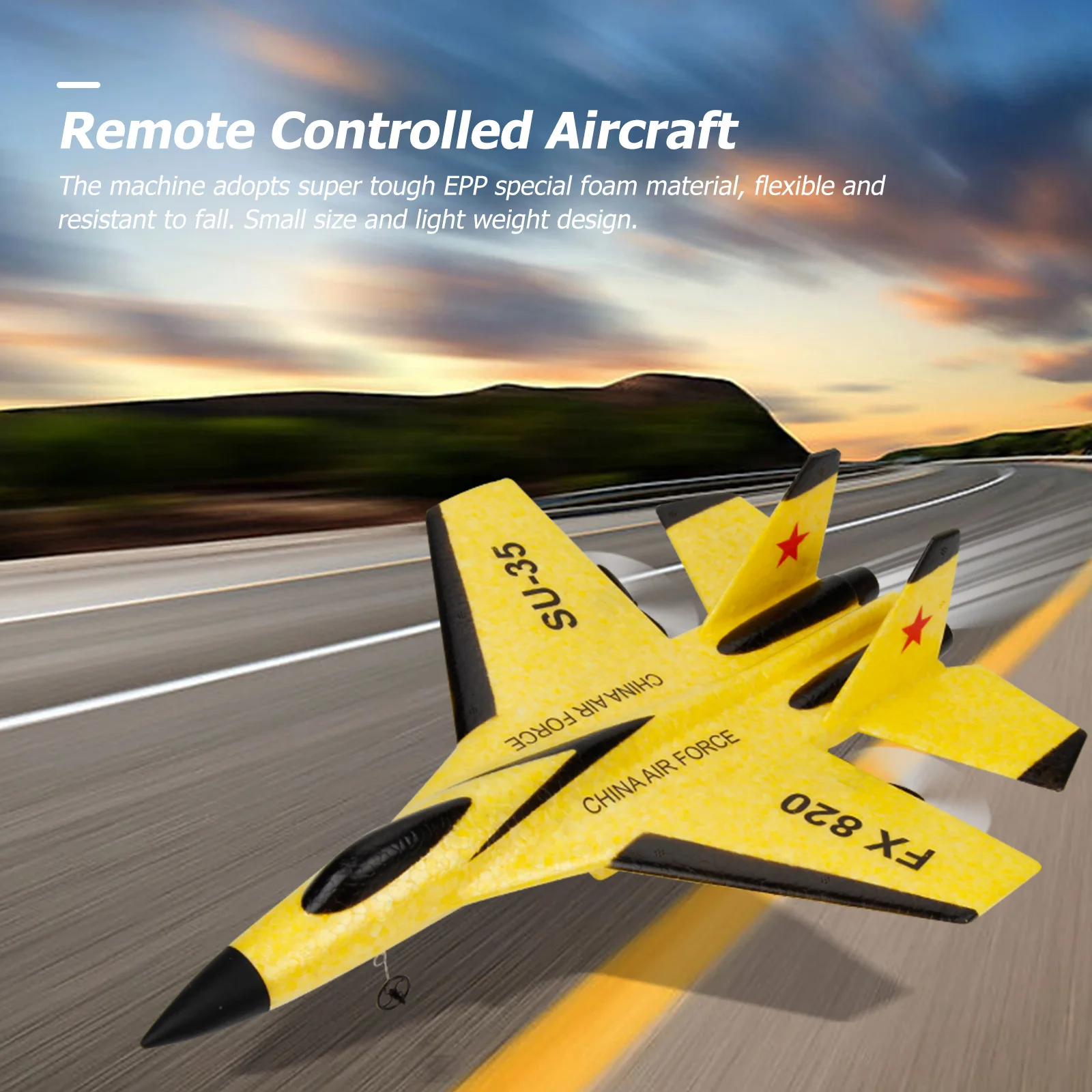 

FX 820 2CH RC Airplane 2.4G SU35 Electric Remote Control Fighter Plane Gliders EPP Foam Airplane RC Plane Model Gift for Boys