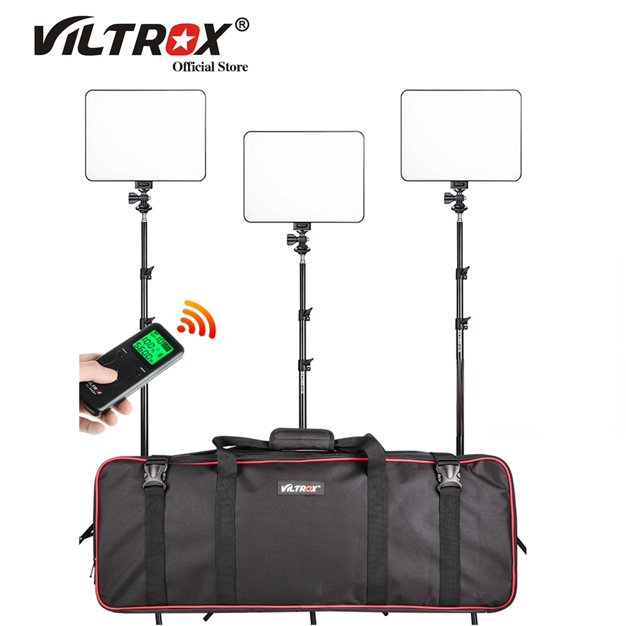 

Viltrox, 3 шт., светодиодный осветительный прибор для видеосъемки, двухцветный беспроводной пульт дистанционного управления с регулируемой ярк...