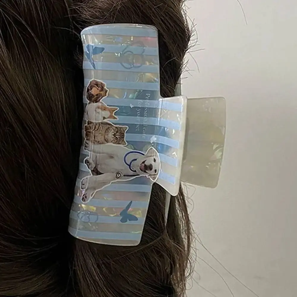 Милый акриловый зажим для волос собаки с принтом когтей щенка кошки корейское