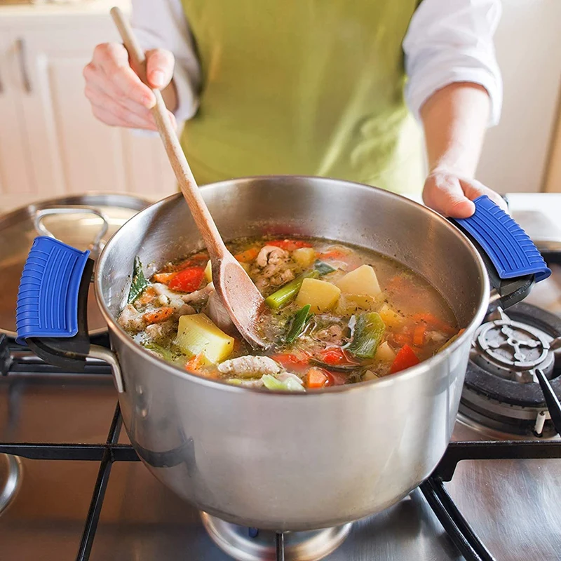 3 пары силиконовых держателей для горячей сковороды чехлы ручек силиконовый