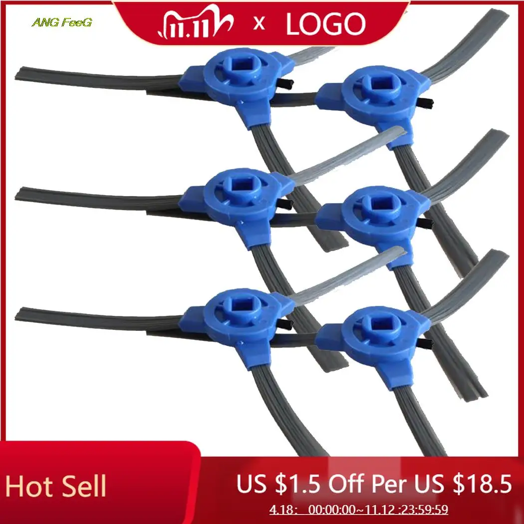 

6 Pcs Side Brushes Replacement Accessories Household Cleaning Spare Parts For Polaris PVCR 1226 Robotic Vacuum Cleaner