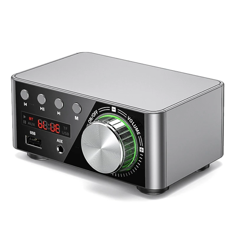

Hi-Fi Bluetooth 5,0 мини-усилитель мощности класса D, цифровой усилитель 50 Вт * 2, Домашнее аудио, автомобильный морской USB/AUX вход