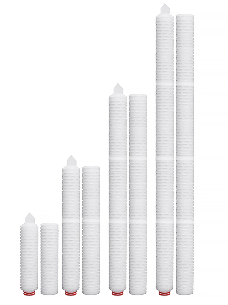 

10 inch 20 inch 30 inch 40 inch microporous PP folded filter element industrial wine pharmaceutical 0.22 0.45 micron commercial