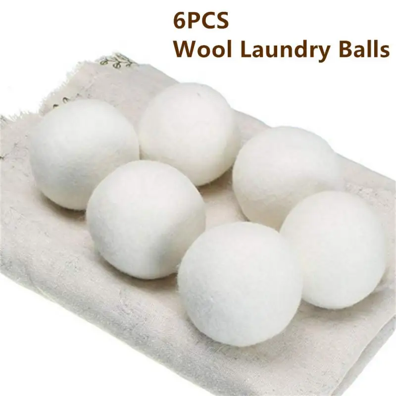 

6pcs Wool Dryer Balls Reusable Softener Laundry 5cm Laundry Ball Home Washing Balls Wool Dryer Balls Washing Machine Accessories