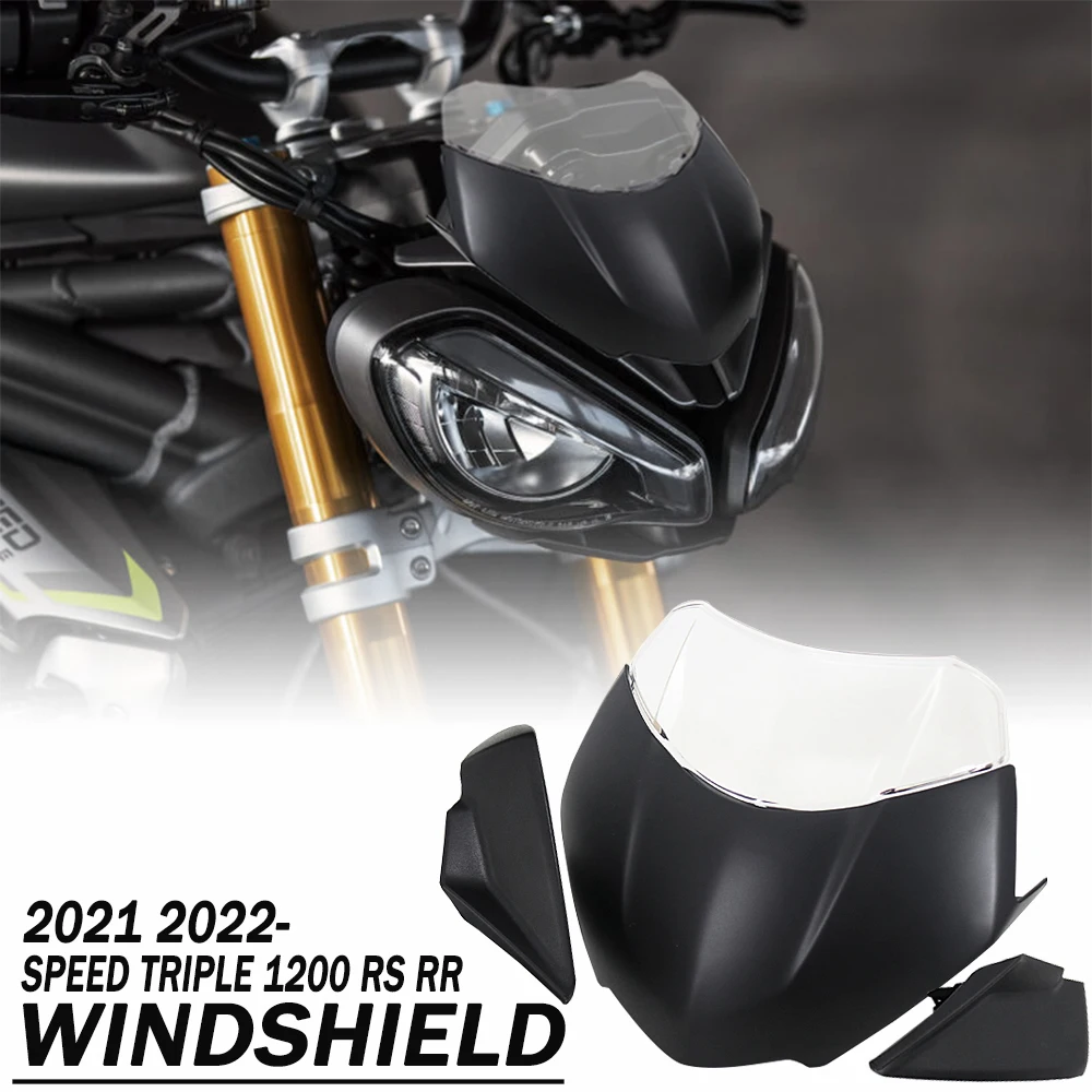 

For SPEED TRIPLE For Speed Triple 1200 RS RR 2021- New Motorcycle Accessories Windshield WindScreen Front Screen Wind Deflector