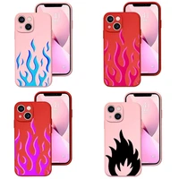 fashion flame pattern phone case red pink for iphone 12 pro 13 11 pro max mini xs x xr 7 8 6 6s plus se 2020 shockproof cover