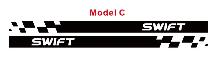 

Виниловая наклейка на капот автомобиля, авто дверная боковая юбка, наклейки для SUZUKI Swift Sport Racing, Стайлинг, аксессуары в полоску для тела