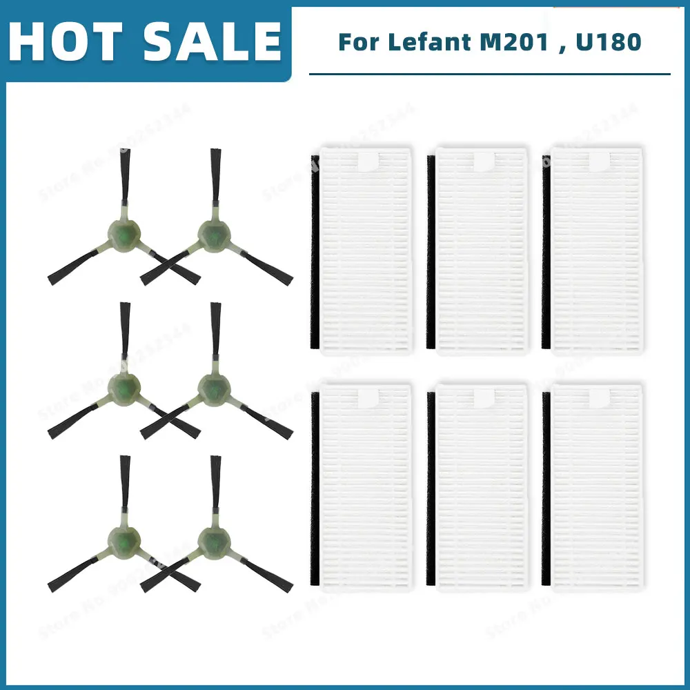 

Запасные части для Lefant M201 , U180 / OKP Life K8 / MyGenie H20 Wifi Robot Vacuum, сменные детали, расходные материалы, боковая щетка, фильтр НЕРА