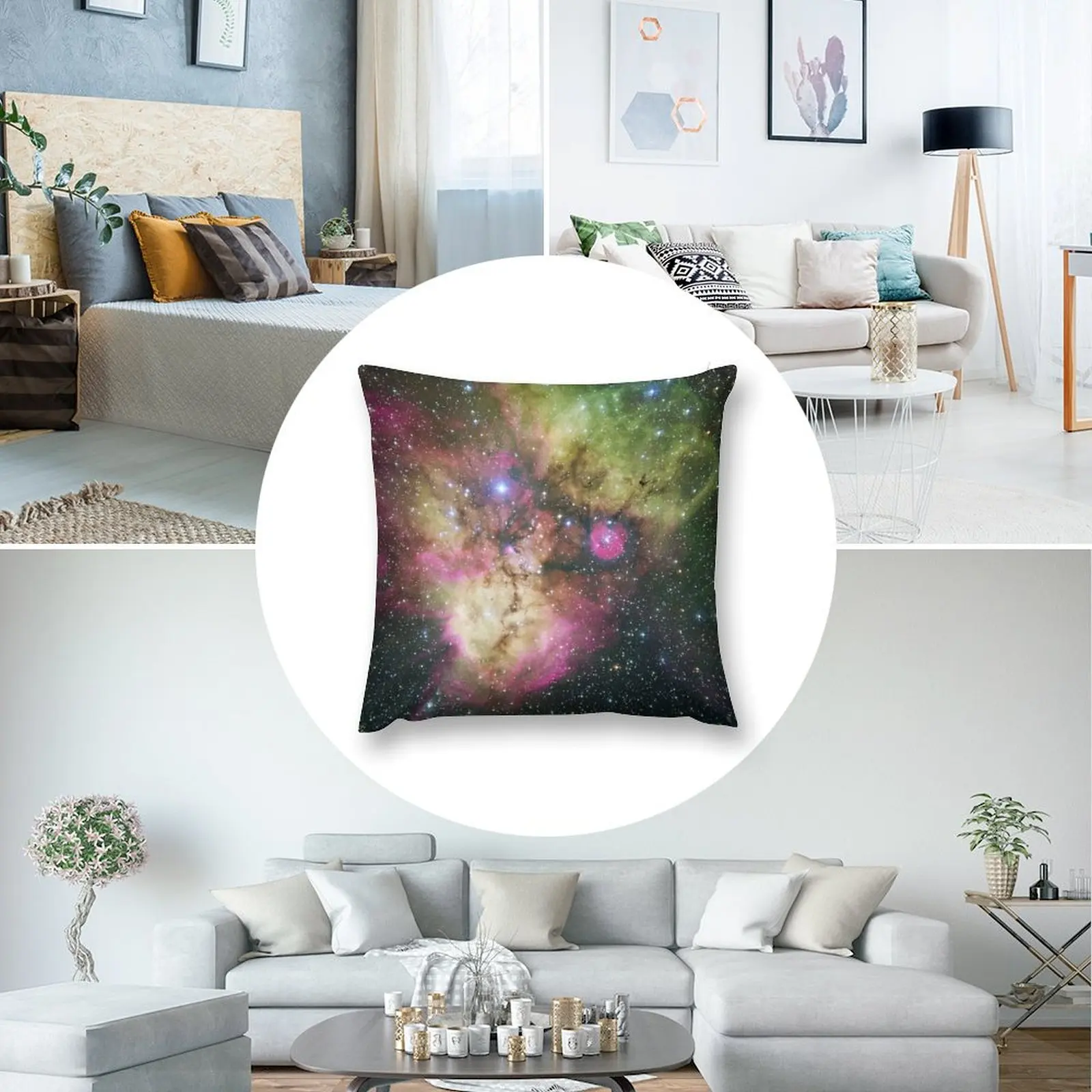 Череп и скрещенные кости nebula NGC 2467 окружающие фиолетовые зеленые звезды