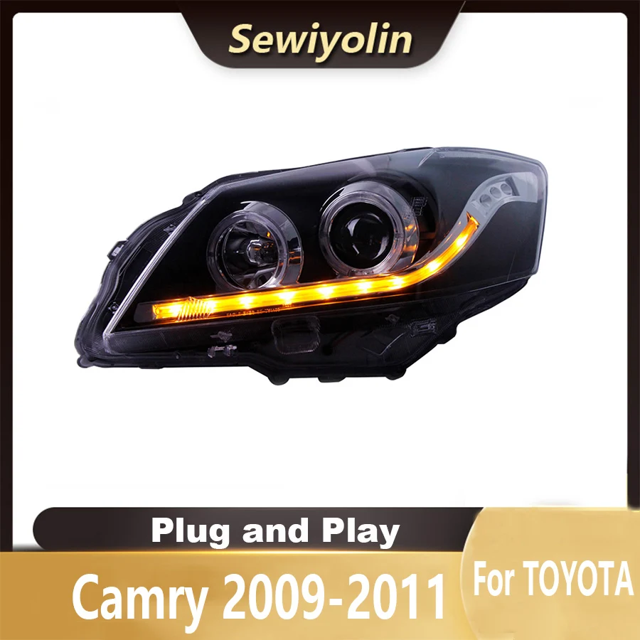 Для Toyota Camry 6-го поколения 2009-2011 Автомобильные светодиодные фары Автоматические