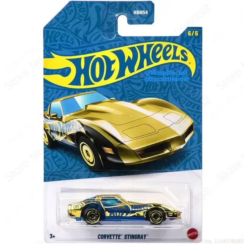 Фото Новинка в наличии: Коллекционные модели автомобилей Hot Wheels к 58-летию, серия Blue Gold HDH54 — Corvette Stingray, Dodge, Subaru, Honda. Подарки для коллекционеров. №5