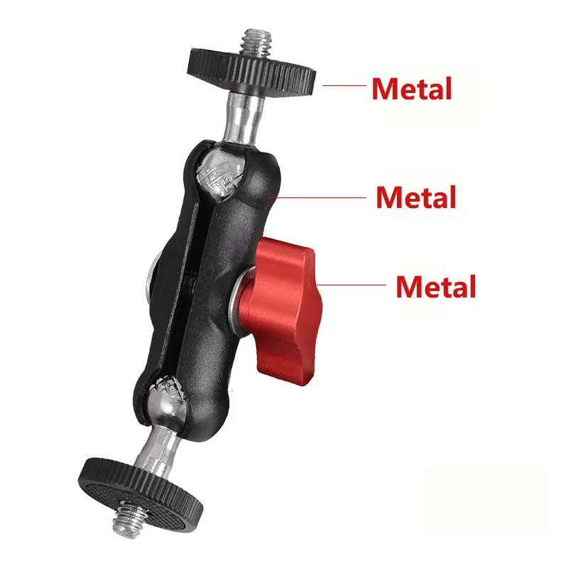 Фото Крепление для камеры Gopro Super Clamp с двойной шаровой головкой, держатель Magic Arm, кронштейн для Go Pro Hero Insta360 DJI, аксессуары №5