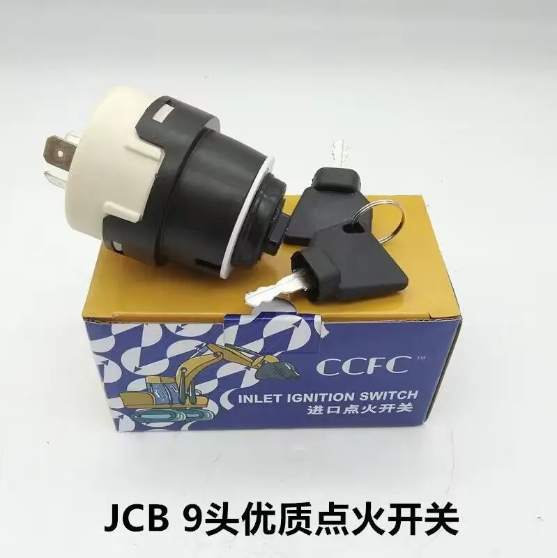 

1pc Ignition Switch w/ 2 Keys 701/80184 Preheat Start Switch 10 pins for JCB JCB200 JCB220 Car Tractor Trailer Excavator Parts
