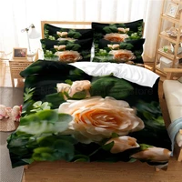 beautiful flower bedding set duvet cover set 3d bedding digital printing bed linen queen size bedding set fashion design