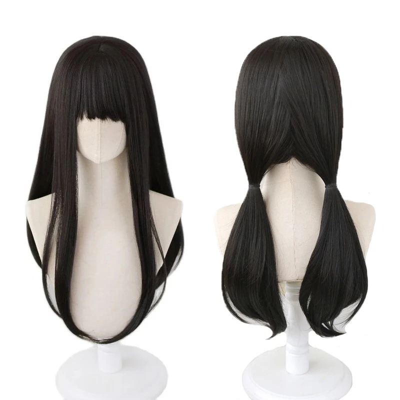 

Anime Chainsaw Man Mitaka Asa Cosplay Wig Asa Mitaka 65cm Long Black Heat Resistant Synthetic Halloween Woman Wigs
