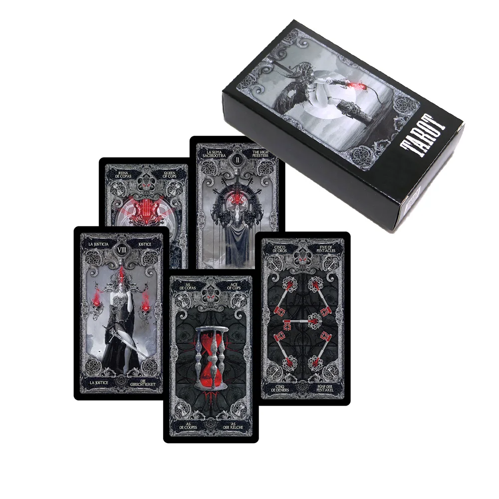 2022 XIII Dark tarocchi deck gioco da tavolo inglese spagnolo francese tedesco misterioso divinazione uso personale oracle card game