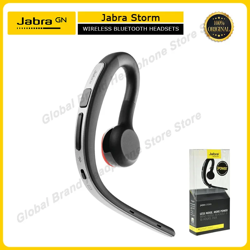 

Original Jabra storm Bluetooth Handsfree Earphones HD Voice Stereo In Car Headset Ear Hook Wireless Bluetooth Business Headset