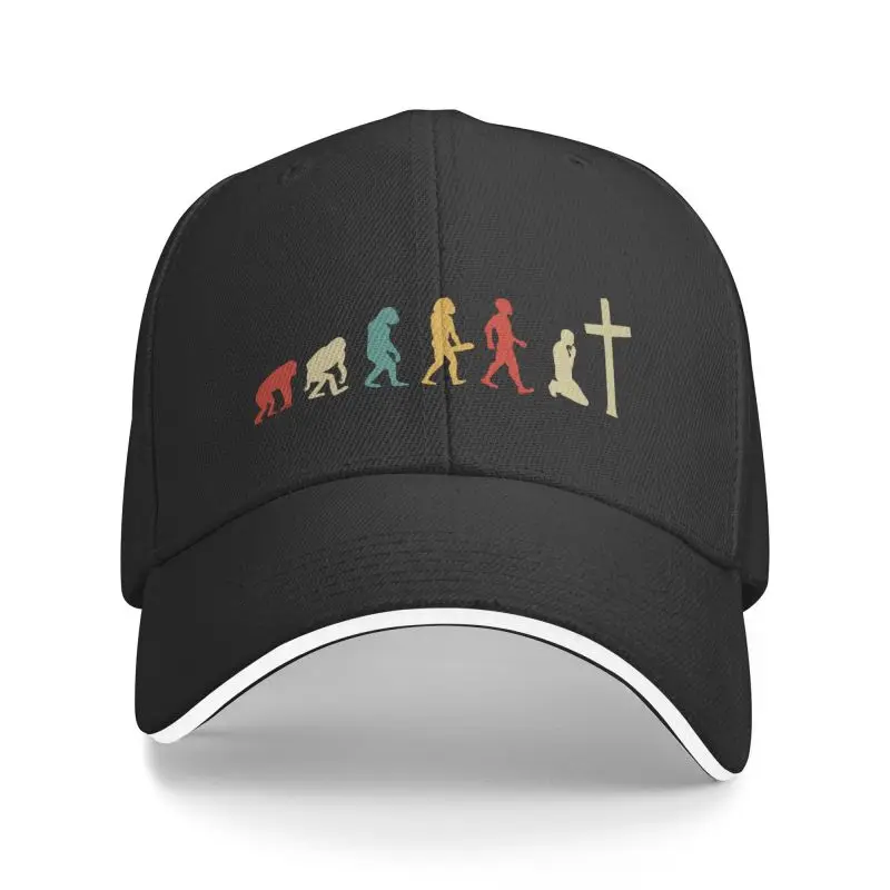 

Fashion Unisex Jesus Evolution Of Religion Baseball Cap Adult Christian Religious Faith Adjustable Dad Hat Women Men Outdoor