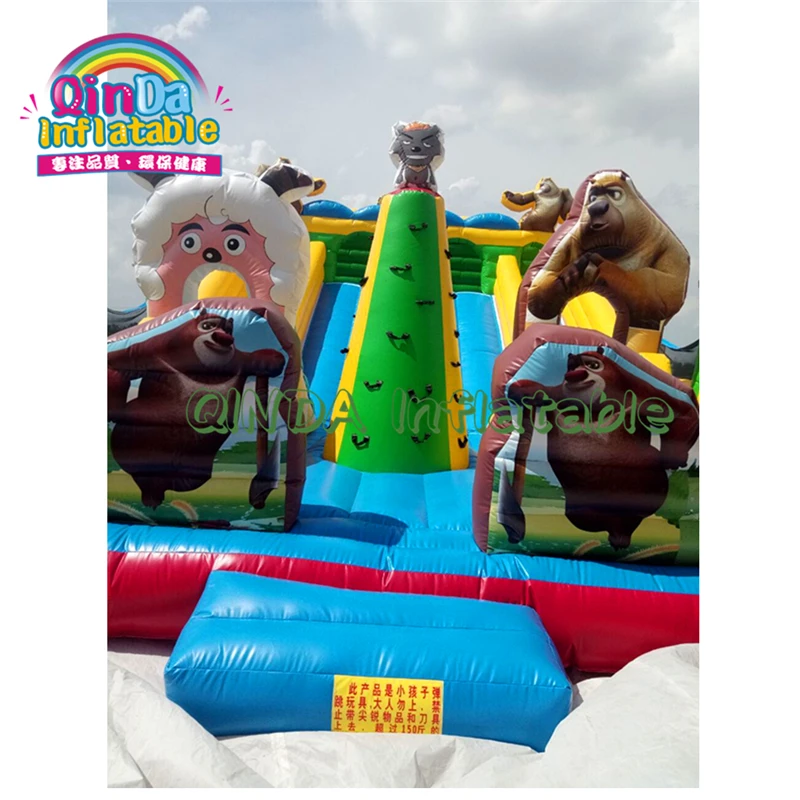 Китайские лучшие цены коммерческий класс материал надувной замок с медведем на