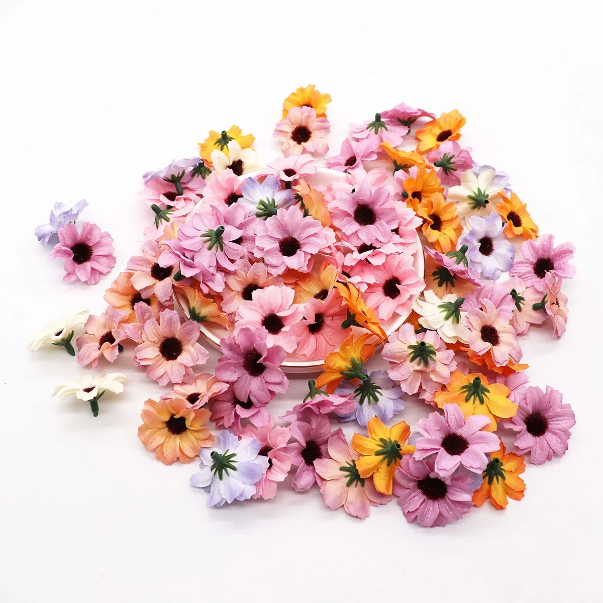 

Искусственные шелковые ромашки 50 шт.