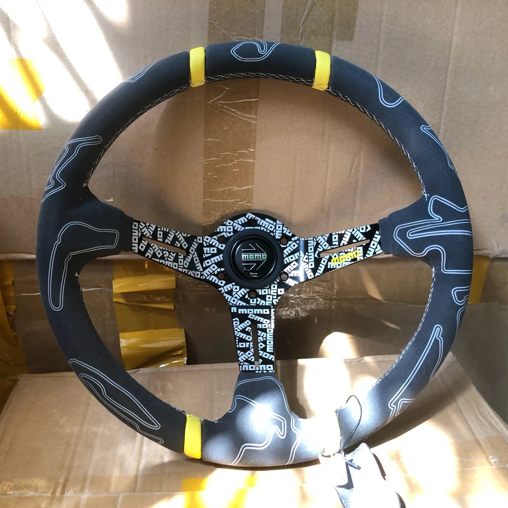 Универсальный Дрифт MOMO 14 дюймов гоночный Момо ультра рулевое колесо автомобиль