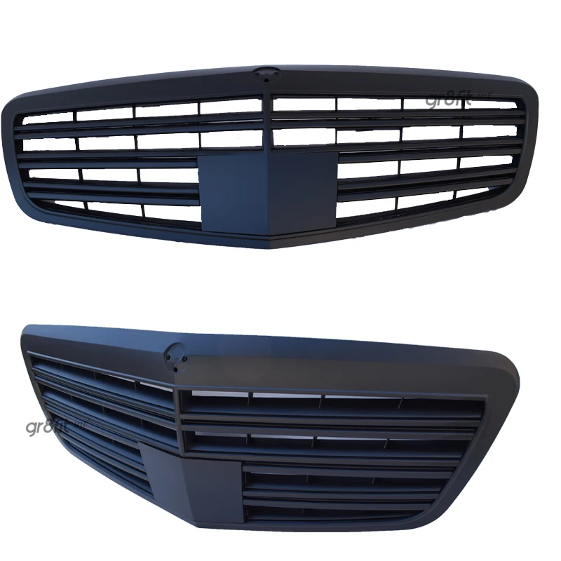 Матовый черный Передний радиатор гриль фоторамка решетка для 2009 - 2013 Mercedes S Class W221