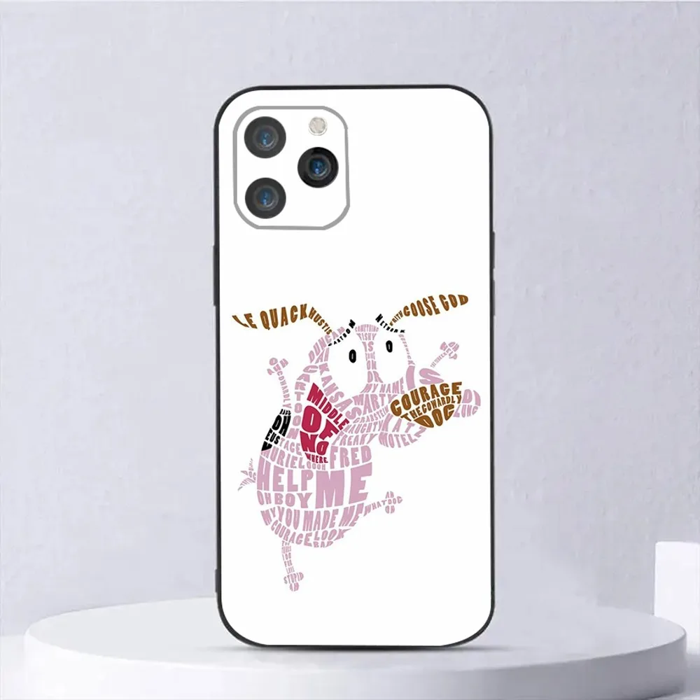 Чехол для телефона C-Courage the C-Cowardly Dog iPhone 16 15 14 13 12 11 Plus Pro Max XS X XR SE Mini 8 7 мягкий